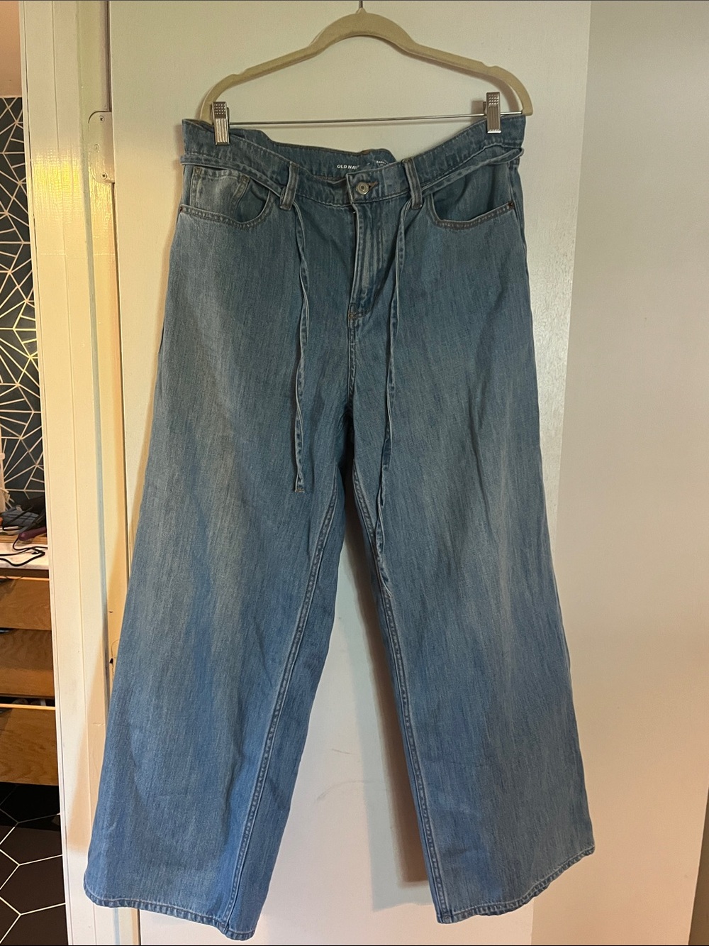 Old Navy Women's Light Blue Wide-Leg Jeans